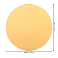 Plateau Miroir Rond Doré en Acrylique 10 cm, Lot de 12