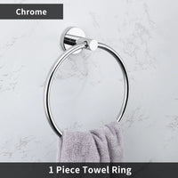 Accessoires Salle de Bain Chromés Inox à la Pièce, 14 Articles