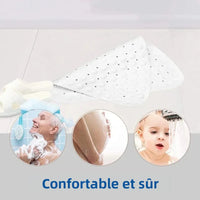 Tapis de Douche d'Angle Antidérapant Ventouses 53cm