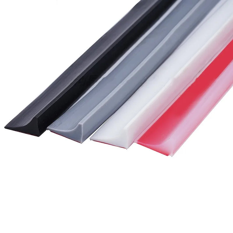 Barrage d'Eau de Douche Silicone Autocollant, 4 Couleurs, 50 à 500 cm
