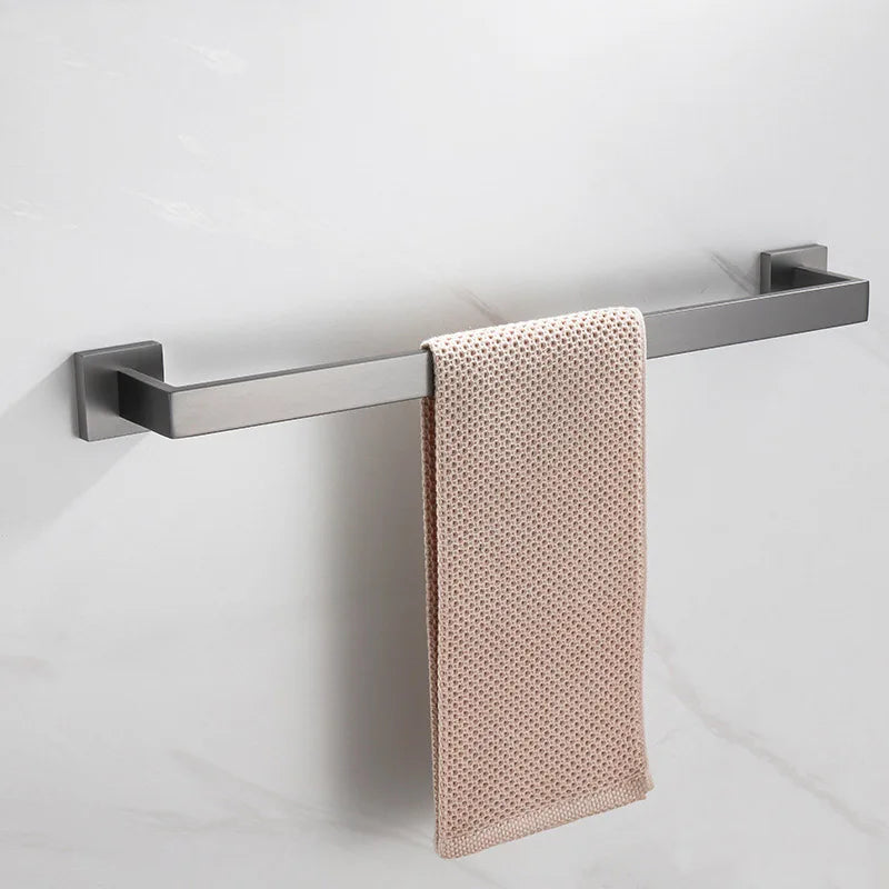 Accessoires Salle de Bain Inox Gris Anthracite à la Pièce, 12 Articles