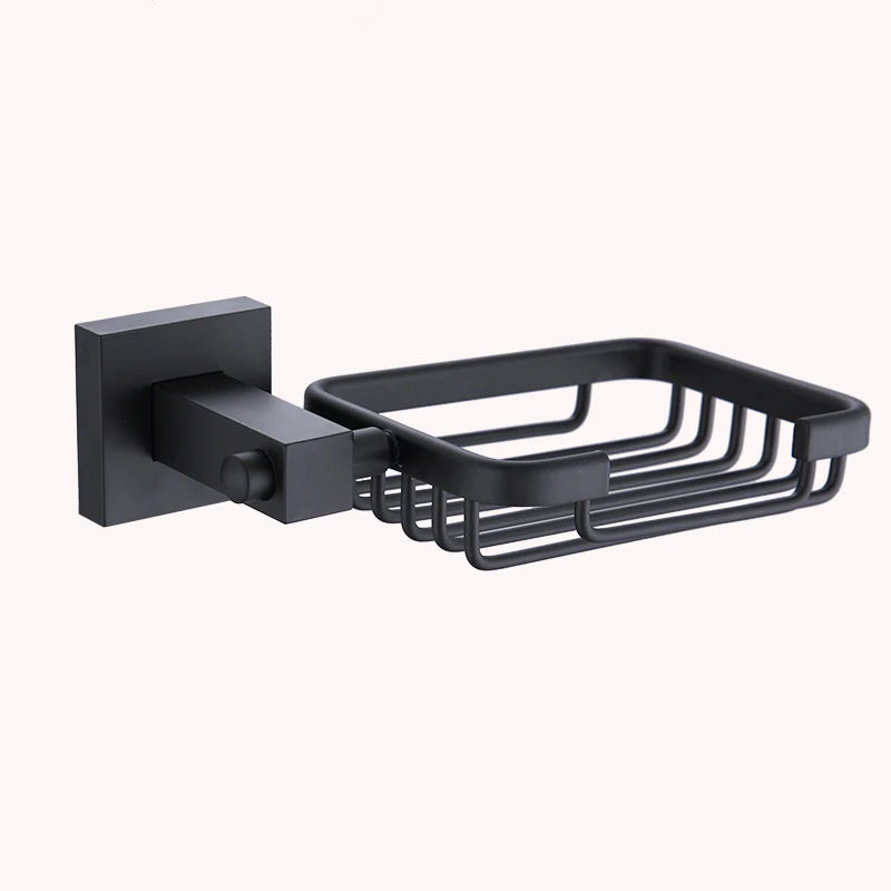 Accessoires Salle de Bain Aluminium Noir Mat à la Pièce, 19 Articles