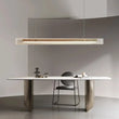 Suspension Cuisine Linéaire LED Verre Cannelé, 3 Finitions, 100 à 140 cm