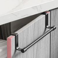 Porte-Serviette Noir pour Porte de Placard sans Perçage 24 ou 36 cm