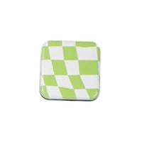 Miroir de Poche Carré Damier avec Poignée Support de Téléphone, 10 Motifs