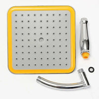 Pommeau de Douche Effet Pluie Carré Chromé avec Bras 20 cm