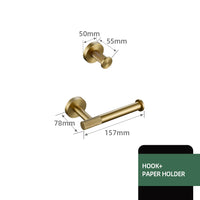 Accessoires Salle de Bain Laiton Doré Brossé Moleté à la Pièce, 20 Articles