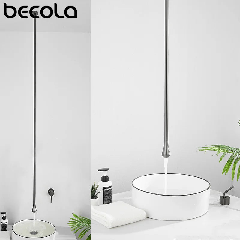 Mitigeur de Lavabo Design Plafond avec Bec Vertical