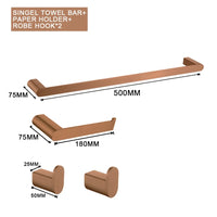 Ensemble d'Accessoires de Salle de Bain Or Rose Brossé