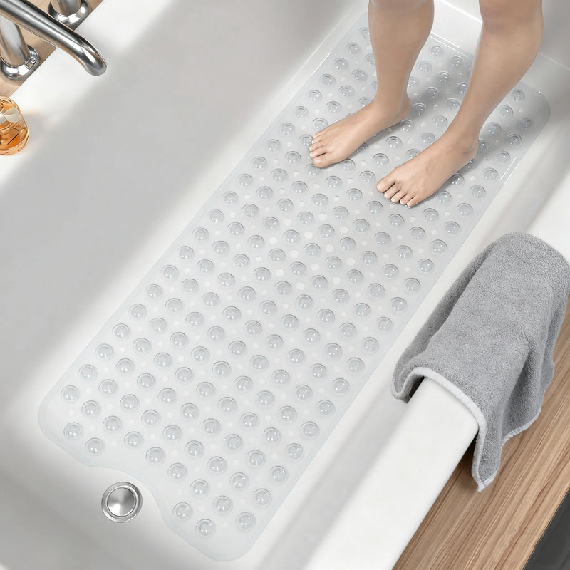 Tapis de Baignoire Extra Long Antidérapant 100 cm, 6 Coloris