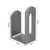 Range-Couvercle Mural Sans Perçage Gris ou Noir, 2 Supports en Acier au Carbone