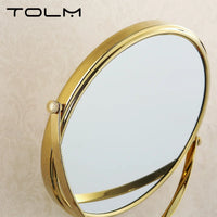 Miroir Grossissant Mural Double Face Doré Extensible