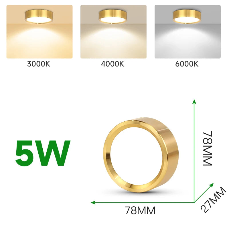 Spot LED en Saillie Cuisine 3 Teintes à Mémoire, 5 Finitions, 5 à 25 W