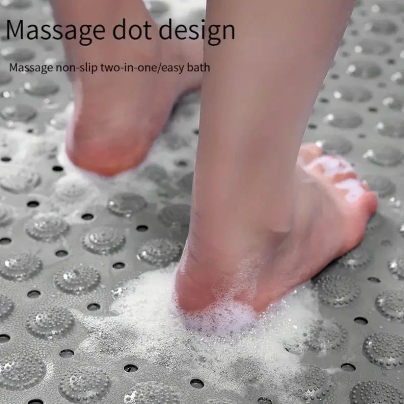 Tapis de Douche Ovale Ventouses Masse-Pieds 35 x 70 cm