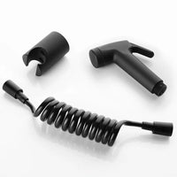 Douchette WC Noire avec Support et Flexible, Raccord G 1/2