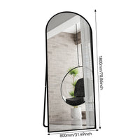 Miroir sur Pied XXL Noir ou Doré Verre Trempé