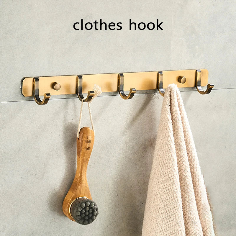 Ensemble d'Accessoires Salle de Bain Rétro Brossé