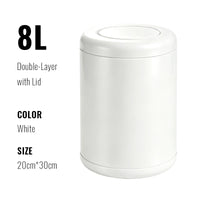 Poubelle de Salle de Bain Luxe Inox Double Couche 8 ou 10 Litres