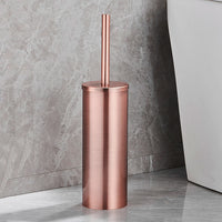 Brosse WC Inox avec Support Cylindrique, Murale ou à Poser, 7 Finitions