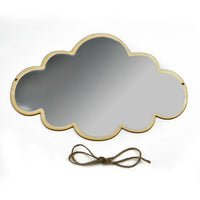 Miroir Mural Nuage en Bois et Acrylique, 33 x 23 cm