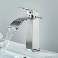 Mitigeur Lavabo Cascade Monotrou Inox 304, 7 Finitions, Modèle Bas ou Haut