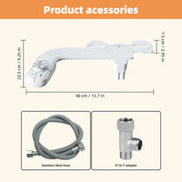 Bidet Toilette Non Électrique Double Buse Autonettoyante Eau Froide