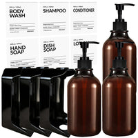 Distributeur de Savon Mural Douche Sans Perçage Lot de Flacons