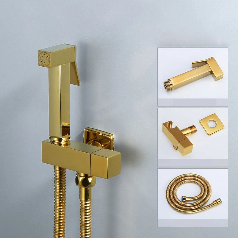 Douchette WC Pistolet Inox Eau Froide Seule
