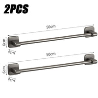 Porte-Serviette Sans Percer Aluminium Gris Anthracite 30 à 50 cm