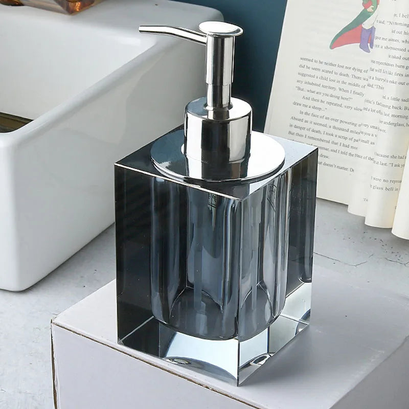 Accessoires Salle de Bain en Verre Cristal à la Pièce, 19 Articles