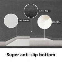 Tapis de Bain Velours de Corail Absorbant Séchage Rapide, 3 Dimensions