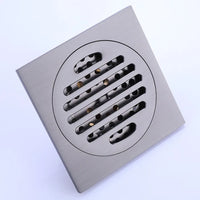 Bonde de Douche Carrée en Laiton Anti-Odeur, 7 Finitions