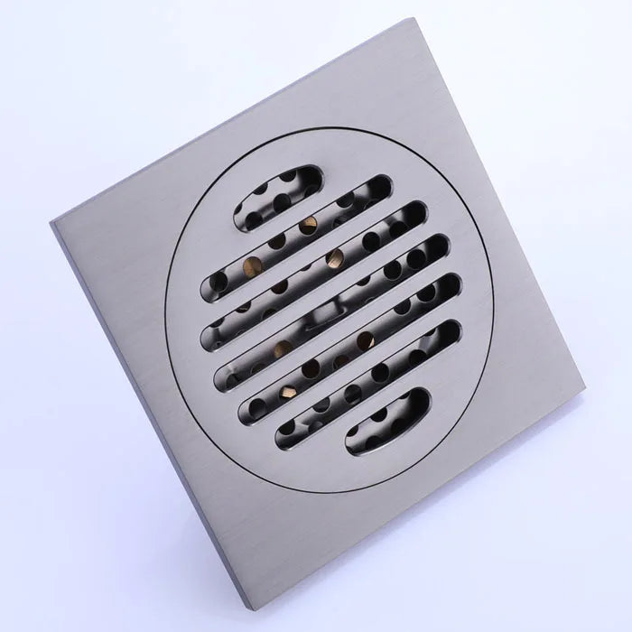 Bonde de Douche Carrée en Laiton Anti-Odeur, 7 Finitions
