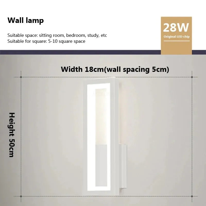 Applique Murale LED Ovale ou Rectangulaire, 4 Finitions, 16 ou 28 W