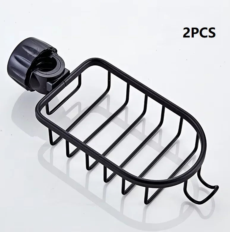 Étagère de Douche Murale Aluminium Panier Rangement