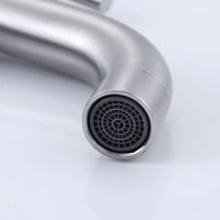 Robinet Lave-Main Haut Eau Froide Inox 304 Noir ou Brossé, 30,5 cm