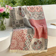 Serviette de Bain Jacquard en Gaze de Coton à Franges, 7 Motifs