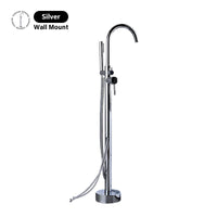 Robinet Baignoire sur Pied Autoportant avec Douchette, Hauteur 130 cm, 5 Finitions
