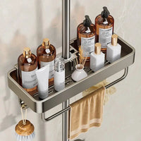 Étagère de Douche pour Barre de Douche en Aluminium, Sans Perçage