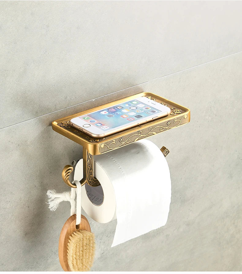 Ensemble d'Accessoires Salle de Bain Rétro Brossé