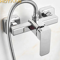 Mitigeur Douche Mural Apparent Chromé Poli Monocommande 15 cm