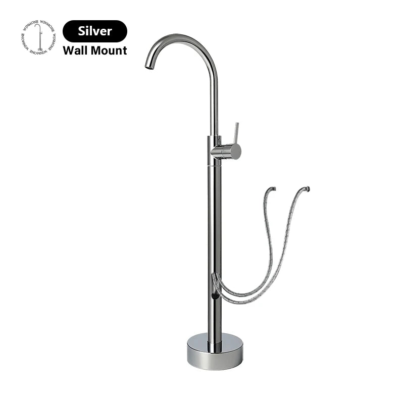 Robinet Baignoire Îlot sur Pied Monocommande, 109 cm, 5 Finitions