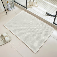 Tapis de Bain Antidérapant Absorbant à Franges
