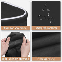 Panier à Linge Pliable en Lin avec Poignées 3 Tailles