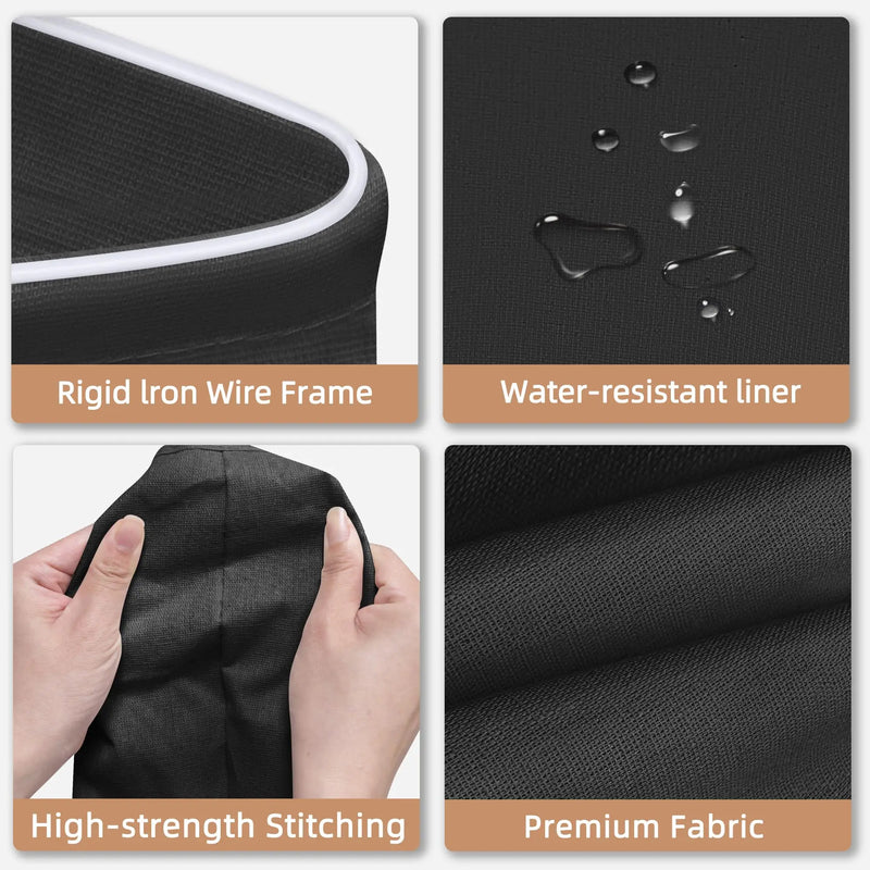 Panier à Linge Pliable en Lin avec Poignées 3 Tailles