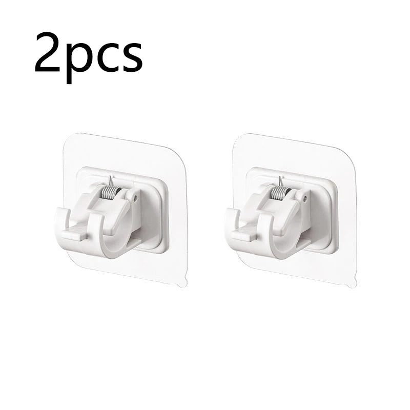 Clips Adhésifs à Ressort pour Tringle de Douche Télescopique, Sans Perçage