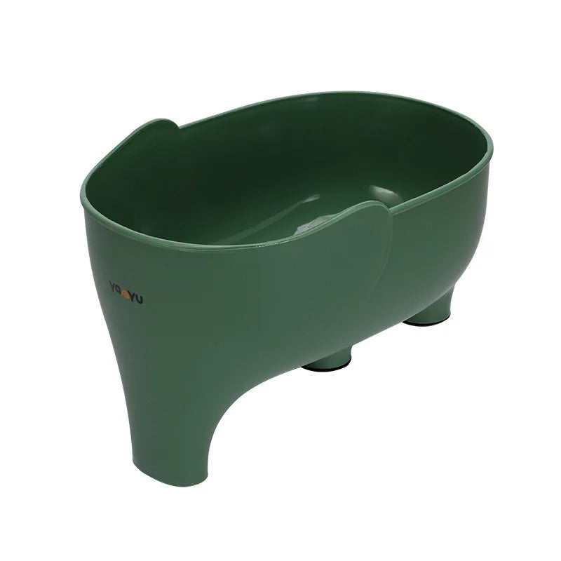 Panier d'Évier Éléphant en Plastique pour Éponges et Légumes, 4 Couleurs, 1 à 3 Pièces