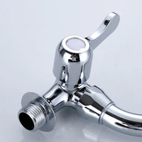 Robinet de Cuisine Mural Eau Froide Laiton Chromé, Bec Pivotant 29 cm