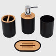 Accessoires Salle de Bain Bambou à la Pièce, 6 Articles, 3 Coloris
