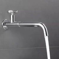 Robinet Lave-Main Mural Eau Froide, Bec Long 28 cm, Laiton